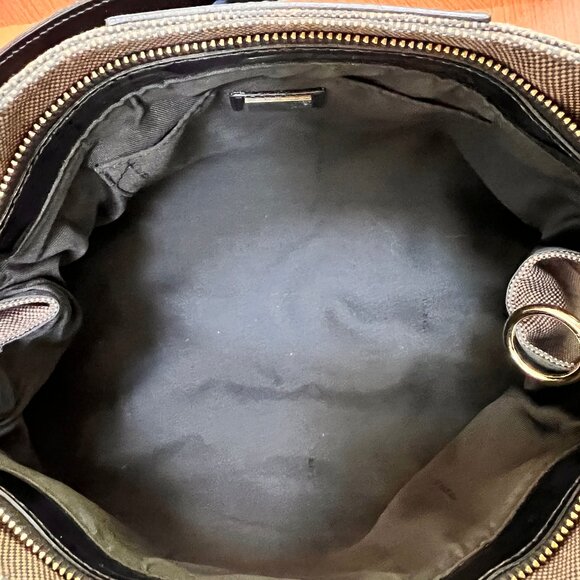 Authentic Fendi Black Patent Leather Trimmed Fabric Shoulder Bag - Picture 15 of 15